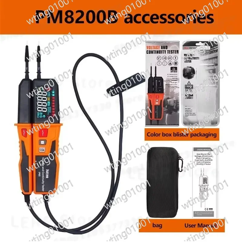 for High Voltage RCD Tester Multifunctional Phase Sequence Indicator Connectivity Check Professional Electrical Safety