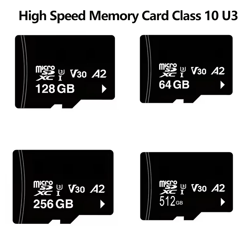 

Micro Memory Card 256GB 128GB 64GB SD Card High Speed Memory Card For AZDOME M550 Pro/M550 MAX Dash Cam Adapters Class 10 U3