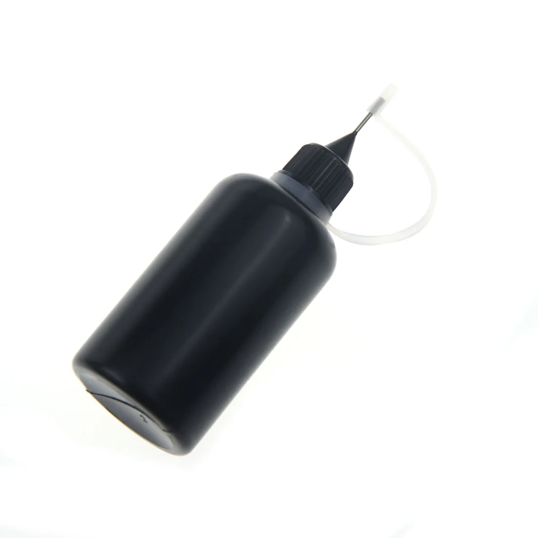 50ML Empty Needle Tip Glue Bottle With Black Cap DIY Quilling Tool Liquid Dropper Containers Silicone Rings