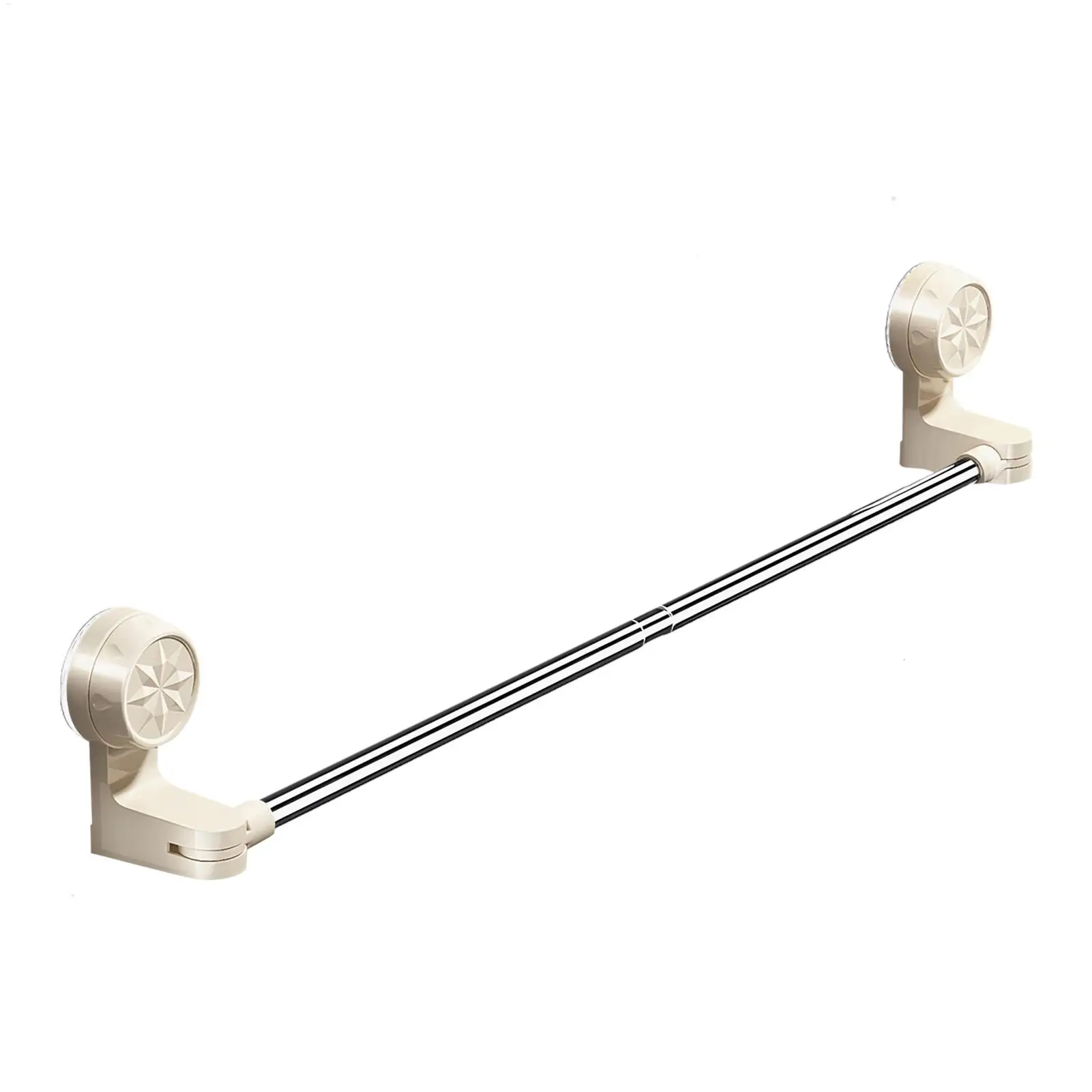 Adjustable Retractable Suction Cup Towel Bar, Rotatable Space-Saving Hanger for Bedroom, Hotel & Locker Room, No Drill