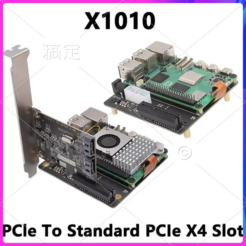 

ABT-X1010 Expansion Board Pcie FFC Connector To Standard Pcie X4 Slot Expansion Board For Raspberry Pi 5 US PLUG
