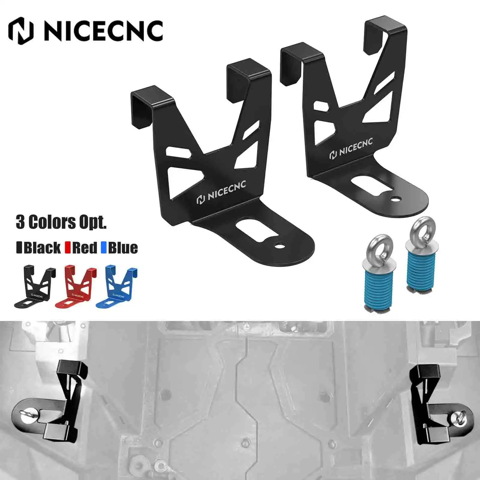 nicecncクーラーブラケットマウント-ポラリスrzr-1000-xp-2018-2021-rzr-xp4-2018-2021-rzr-turbo-2020-2021用-タイダウンアンカー付き-utv