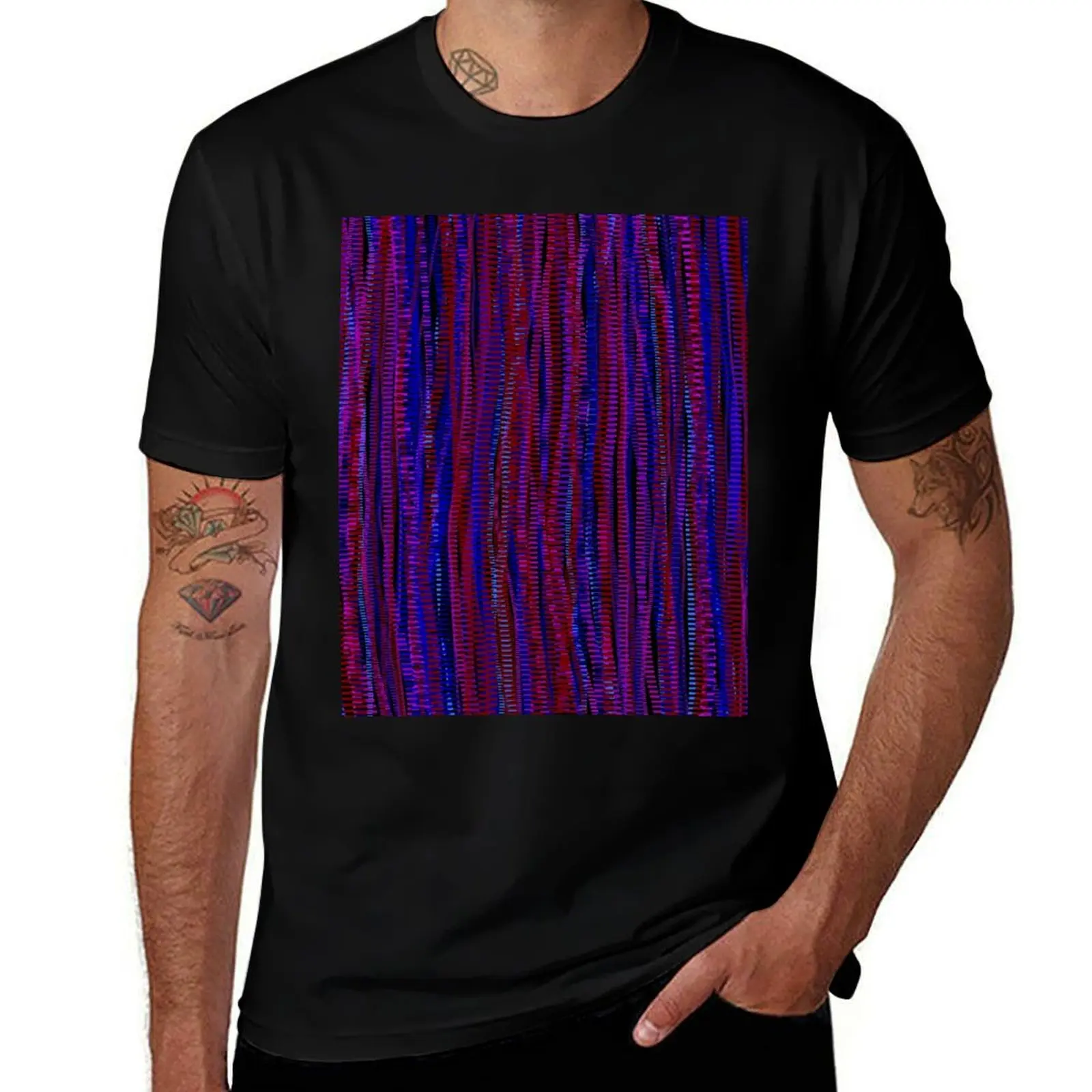 horizontal bars 2 T-Shirt t shirts for man pack cotton T-Shirt