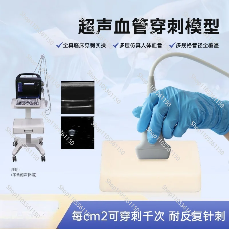 Ultrasound Guided Vascular Puncture Model Ultrasound Simulation of Blood Circulation Ultrasound Puncture Injection Training Pad