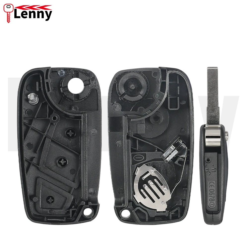 Lenny For fiat Panda  car remote flip key 2-3button 2003-2012 blade-SIP22 cutable blade 433MHz 46chip PCF7941 - view 4