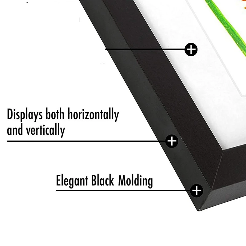 Marcos de arte para niños, marcos de exhibición de arte para niños, Apertura frontal, 13,8X10,4 pulgadas, para manualidades de dibujo para niños (2 piezas)