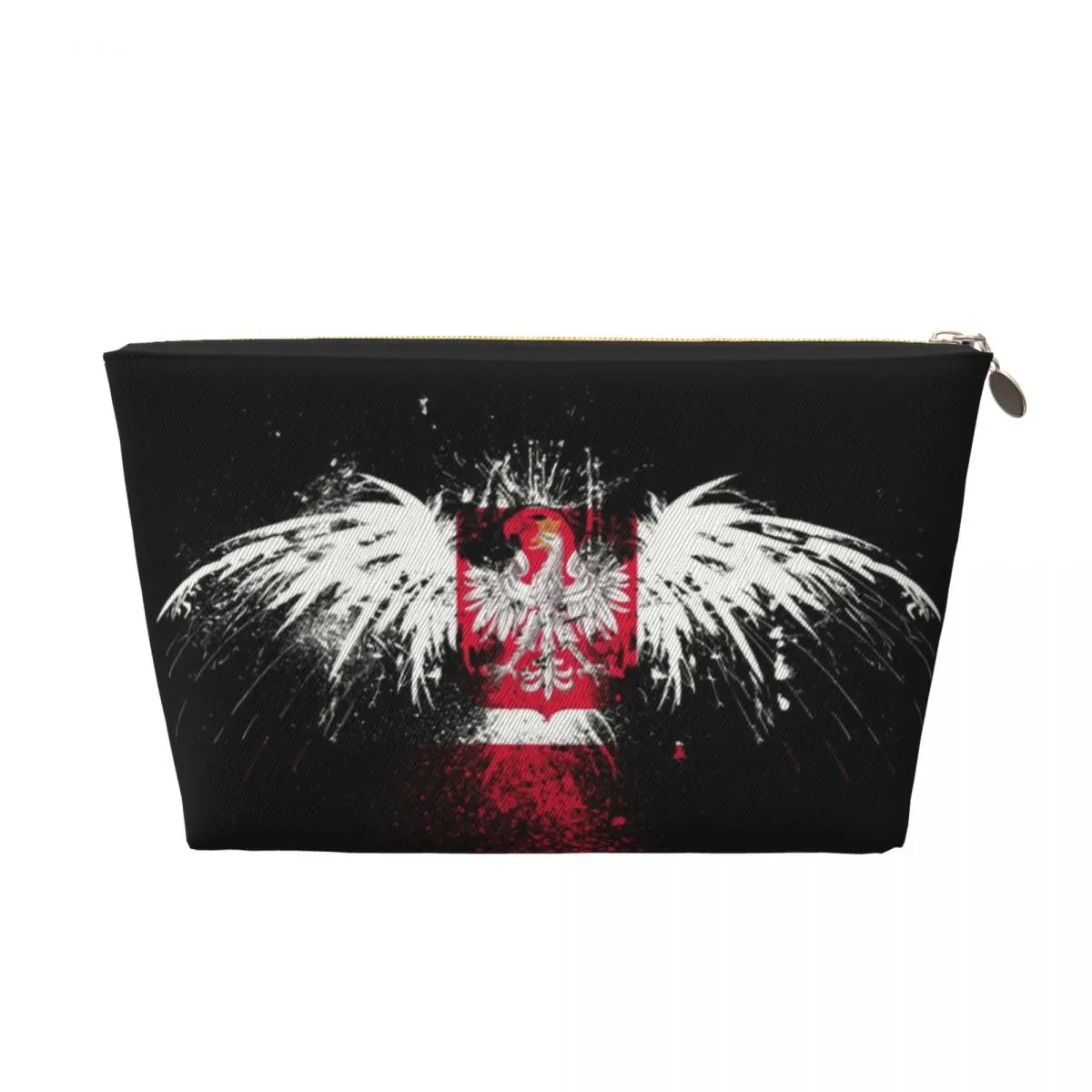 Custom Travel Flag Of Poland Polska Eagle Toiletry Bag  Polish Patriotism Cosmetic Makeup Organizer Beauty Storage Dopp Kit Box