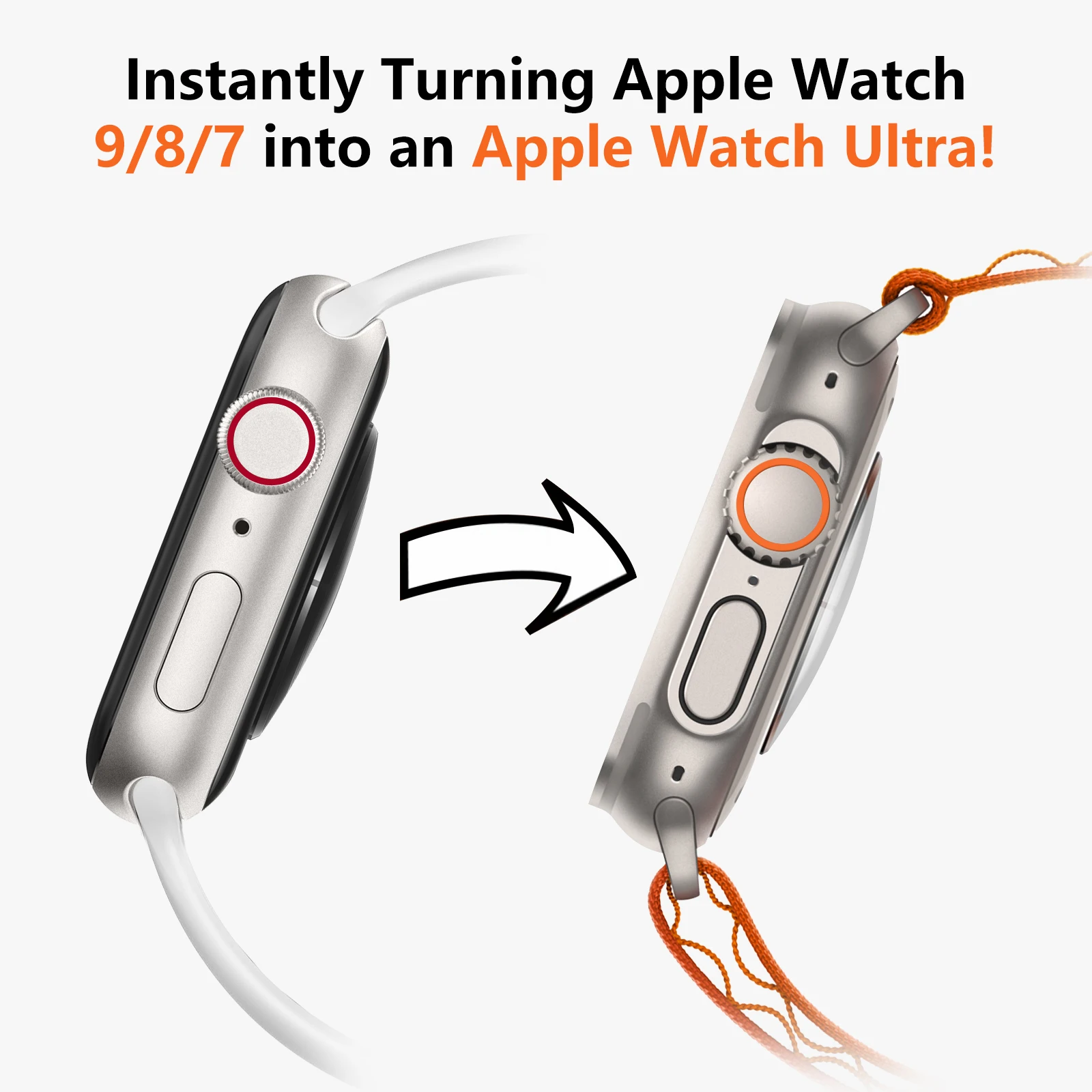 Zinc Alloy Case For Apple Watch 11 10 9 8 7 46mm  45mm Seconds Change to Ultra 3/2/1 49mm Protection Shell iWatch 6 5 4 SE 44mm