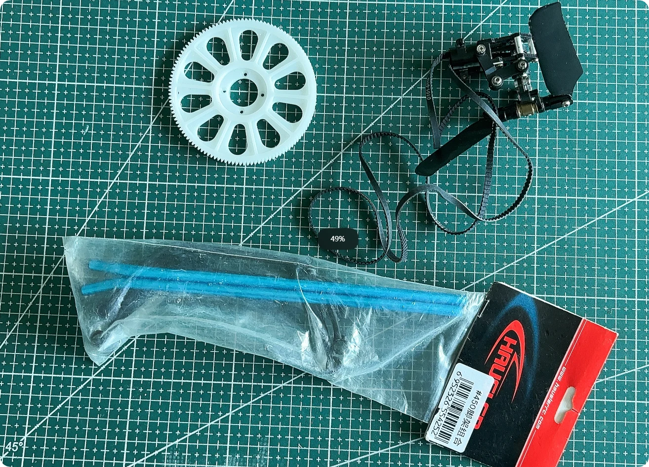 Hirasler Metal Tail Push-Pull Belt Control Set + 450 Main Gear & Landing Skids for Align Trex tarot 450 RC Helicopter Spare Part