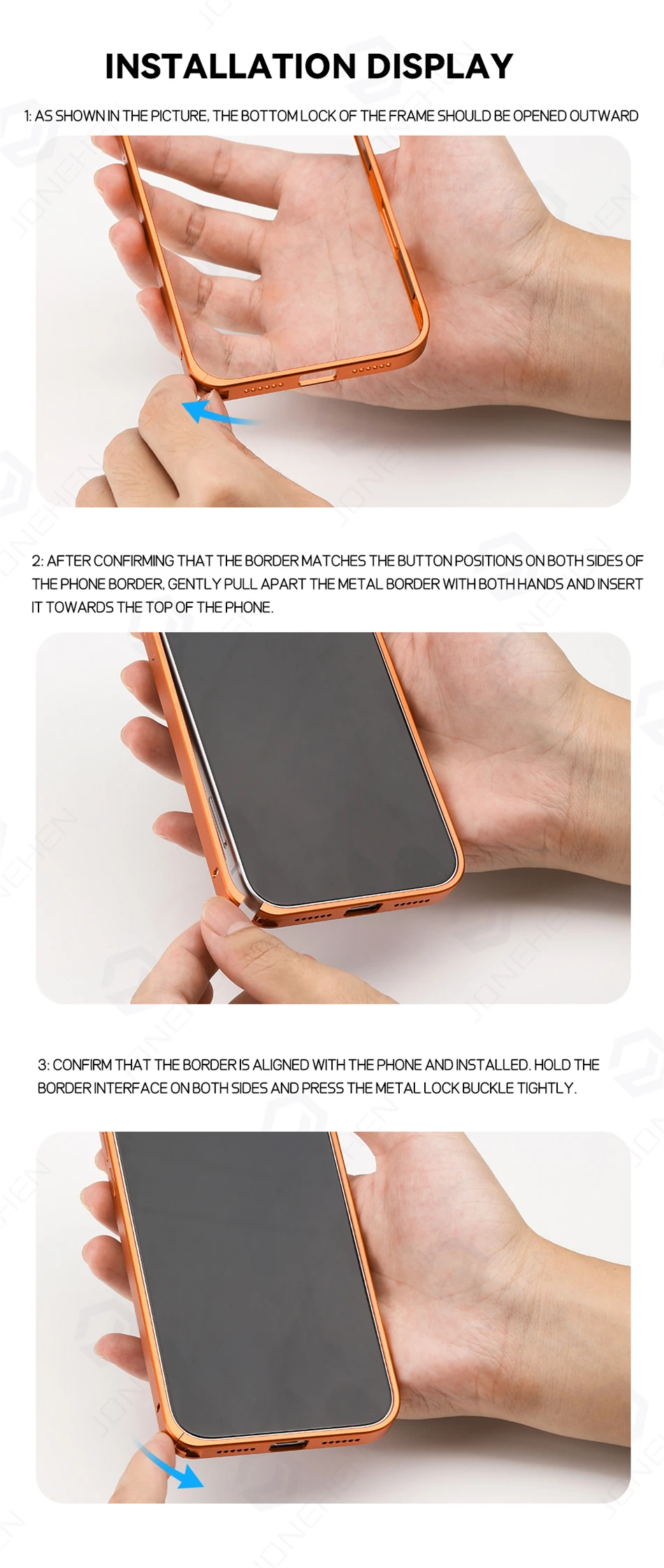 Für iPhone Air 12 13 14 15 16 17 18 Pro Max 18p Dünne Hülle Orange Dünner Bumper Luxuriöser Leichter Aluminium-Metallrahmen Legierungs-Schutzhülle – Detail 13