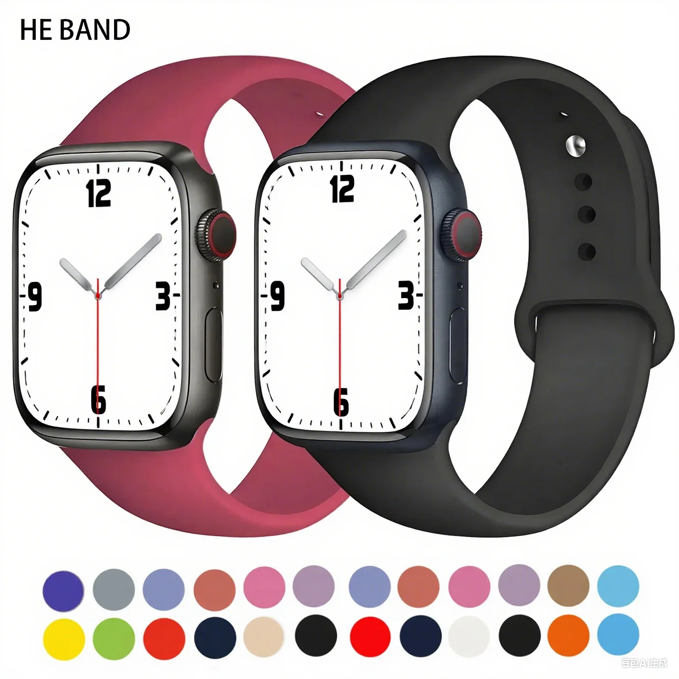 Armbänder für Apple Watch Band 49 mm 44 mm 45 mm 41 mm 40 mm 46 42 mm 38 mm Correa Silikonarmband Iwatch Serie 10 7 8 Se 3 6 9 Ultra 2