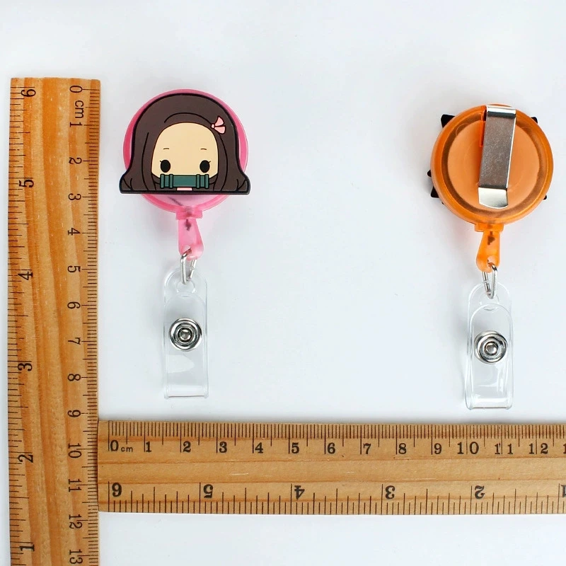Cute Cartoon Anime ID Card Holder Scalable Toggle Clip Employee Card Doctor Nurse Chest Card Student Bus Card Holder - view 4