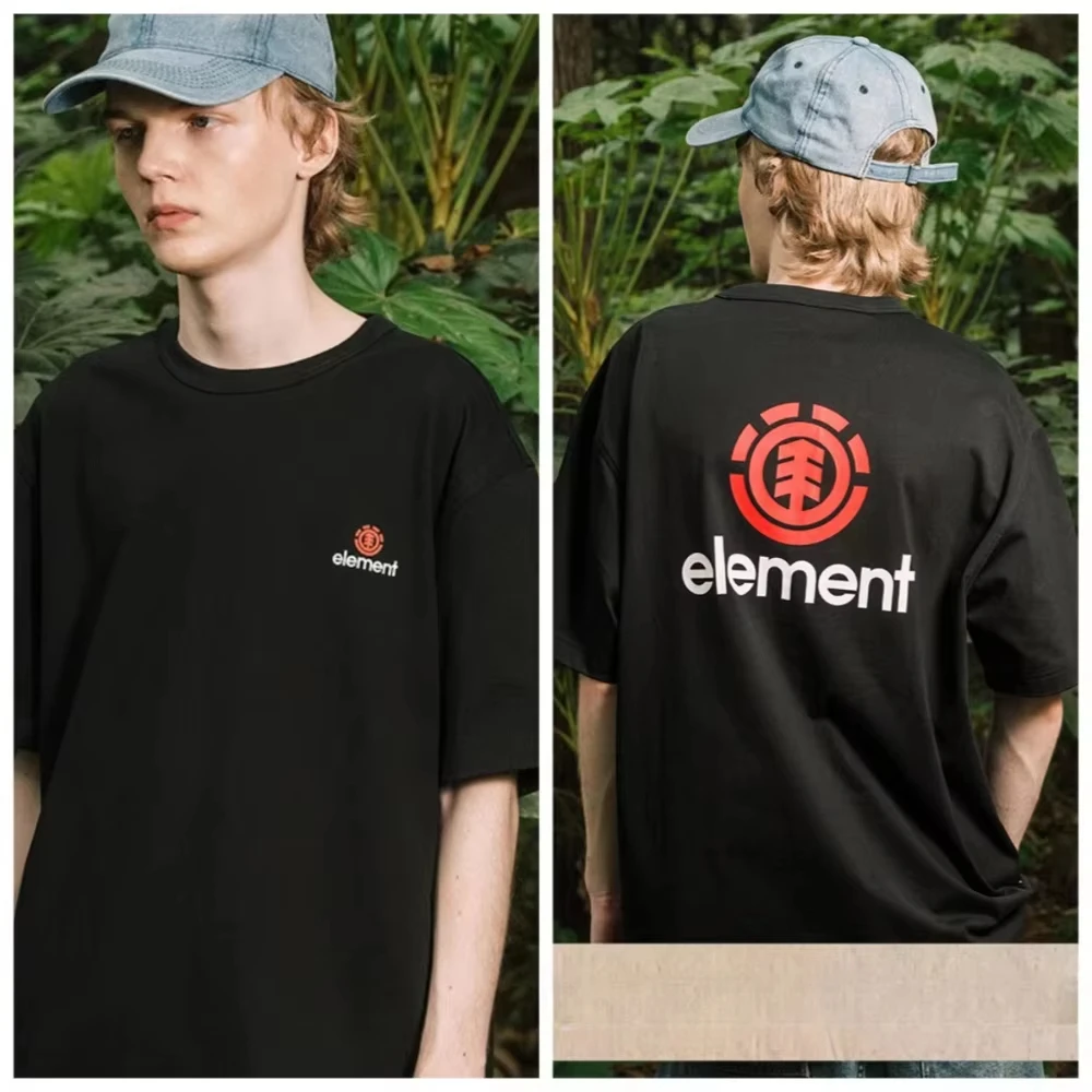 

2025 New Sporty men's and women's round-neck T-shirts cotton short-sleeved printed skateboard short-sleeved street fashion brand