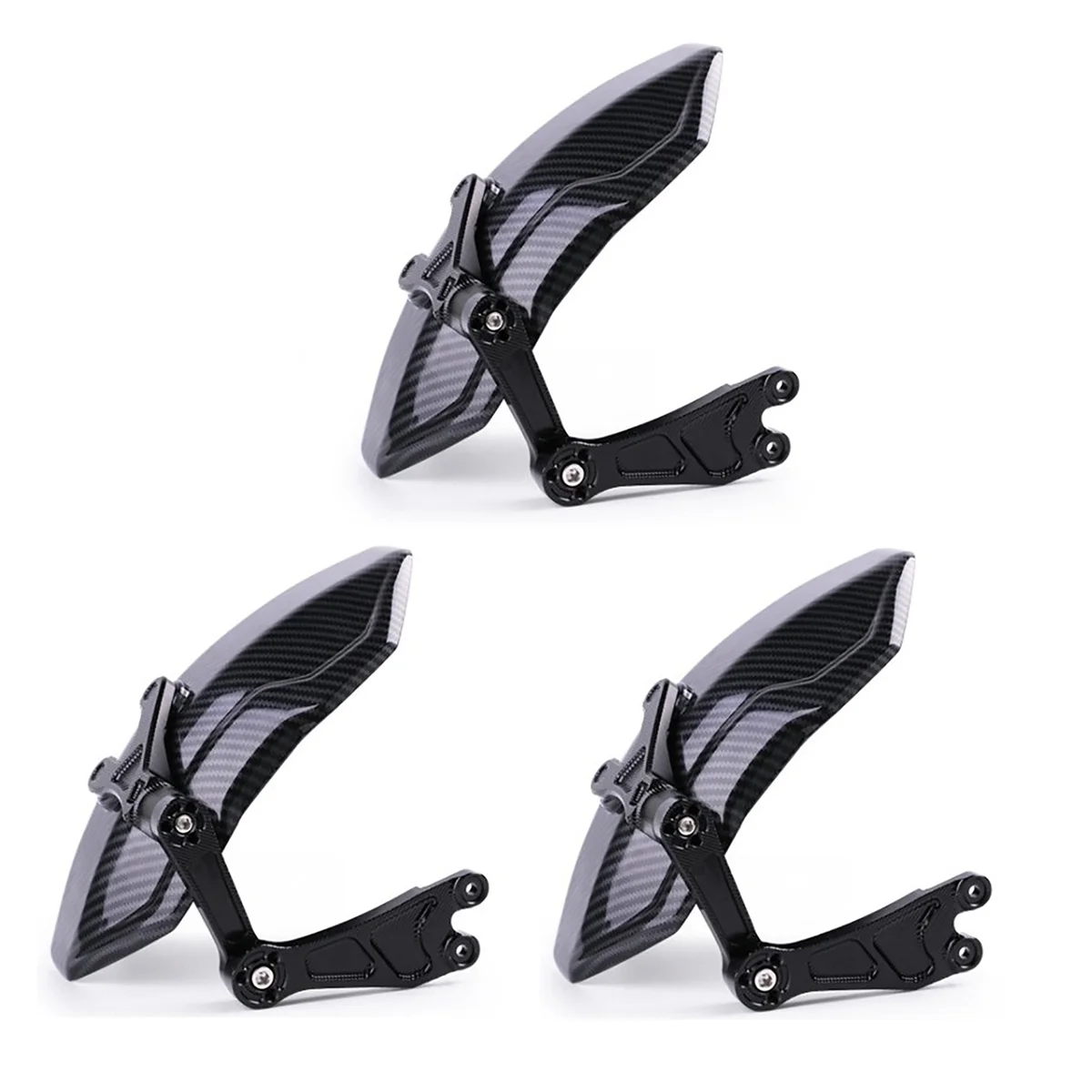 

3X Rear Fender Wheel Mudguard Carbon Fiber Splash Guard Cover Without Bracket for Tires Below 14 Inch, MF060-B