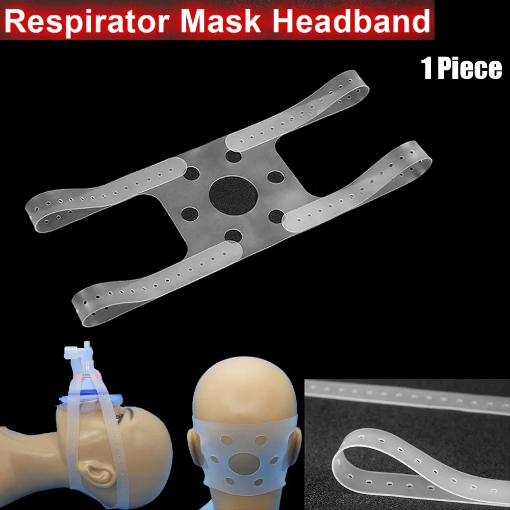 

62cm Universal Headgear Comfort Gel Full Mask Replacement Part CPAP Head Band Silicone Adjustable Elastic Band Fixed Strap