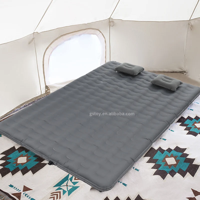 STLF Heavy Duty PVC Nylon Inflatable Camping Sleeping Mat air Bed Mattress