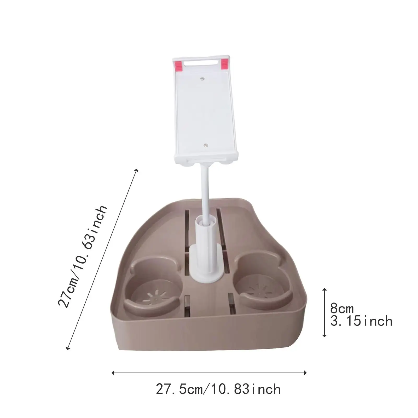 Tub Table Tray with Phone Mount Heavy Duty Non Slip SPA Drink Tray Tub Side Table Beverage Holders for Inflatable Pools