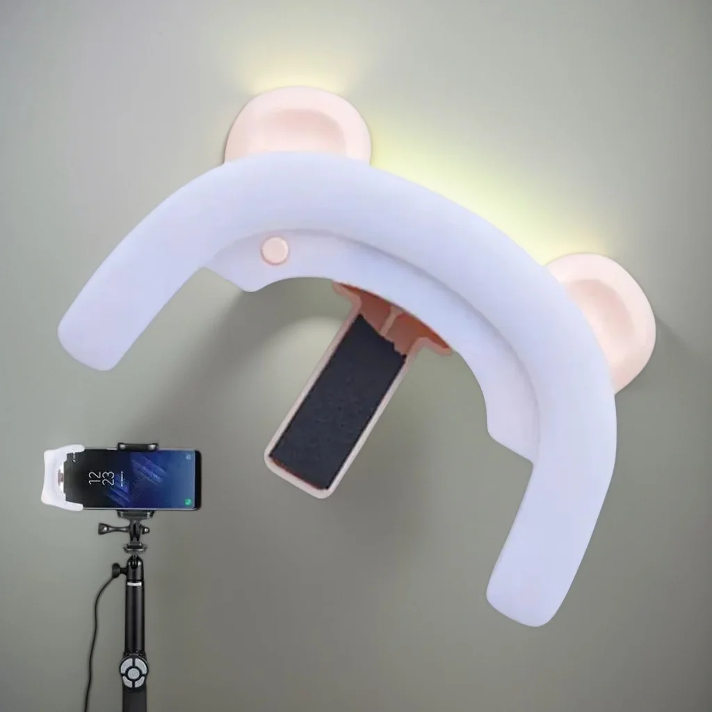 ضوء حلقة سيلفي LED قابل للتعديل - ضوء ملء بمشبك ثلاثي الأوضاع قابل لإعادة الشحن عبر USB للصور ومقاطع الفيديو