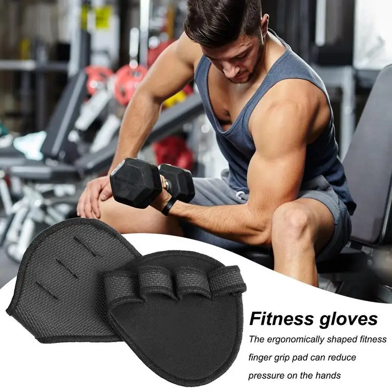 Weight Lifting Palm Grip Fitness Grips Pads Gym Gloves Lifting Pads For Weightlifting Cross Fitness Calisthenics Powerlifting