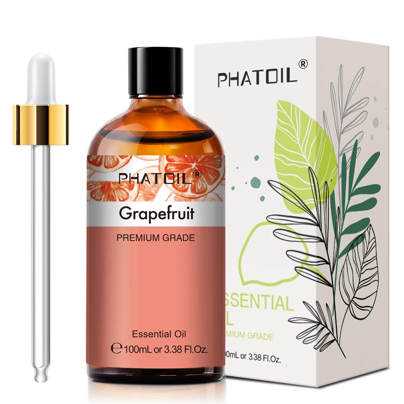 PHATOIL Premium ätherische Öle, 100 ml, Zimt, Rosmarin, Grapefruit, Ingwer, reines ätherisches Aromatherapie-Öl für Diffusor, DIY-Seife – Detail 2