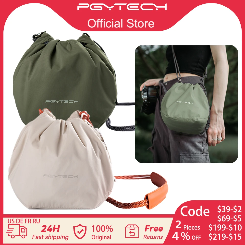 PGYTECH OneGo Drawstring Bag Mirrorless Camera Bag SLR Storage Lens Shoulder Bag Camera Case For Fujifilm Canon Sony Nikon