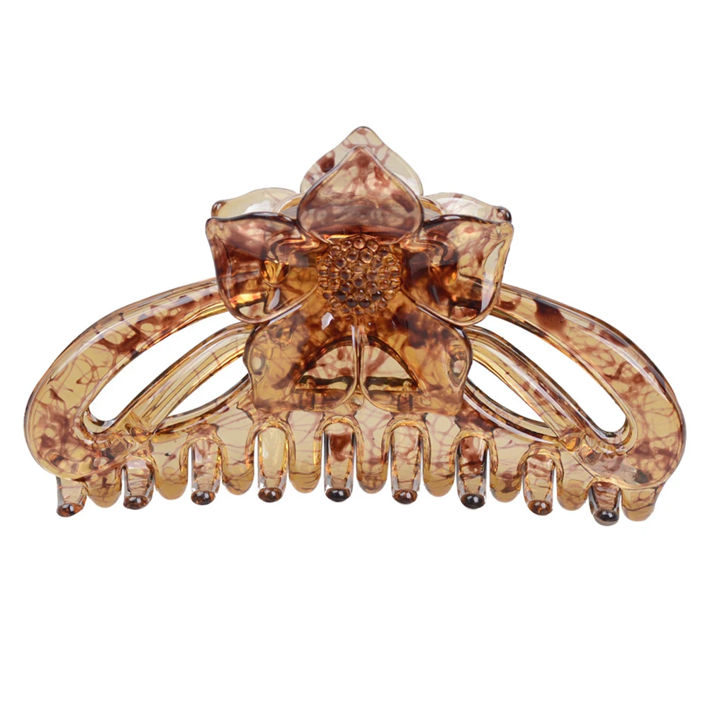 

Rose Pin Resin Claw Clips Brown ABS Vintage Accessories Durable Easy to Use Suitable Thin Thick Hair Perfect Party Ceremonies