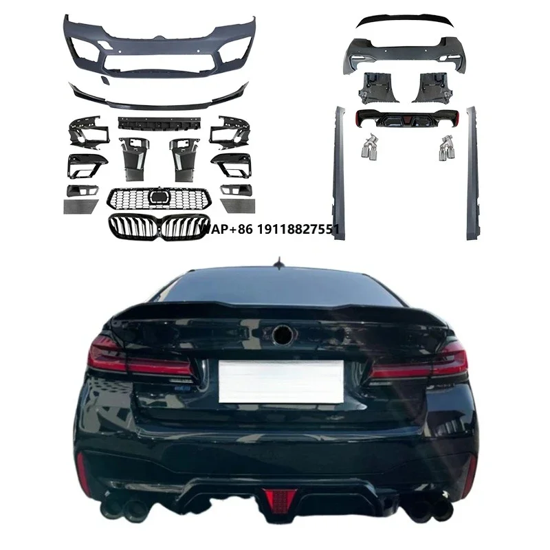 CS Front Lip +CS Rear Lip with Flash Light +CS Tail Body Kit for the  5 Series 2021 Upgraded M5 Front and Rear Bumpers