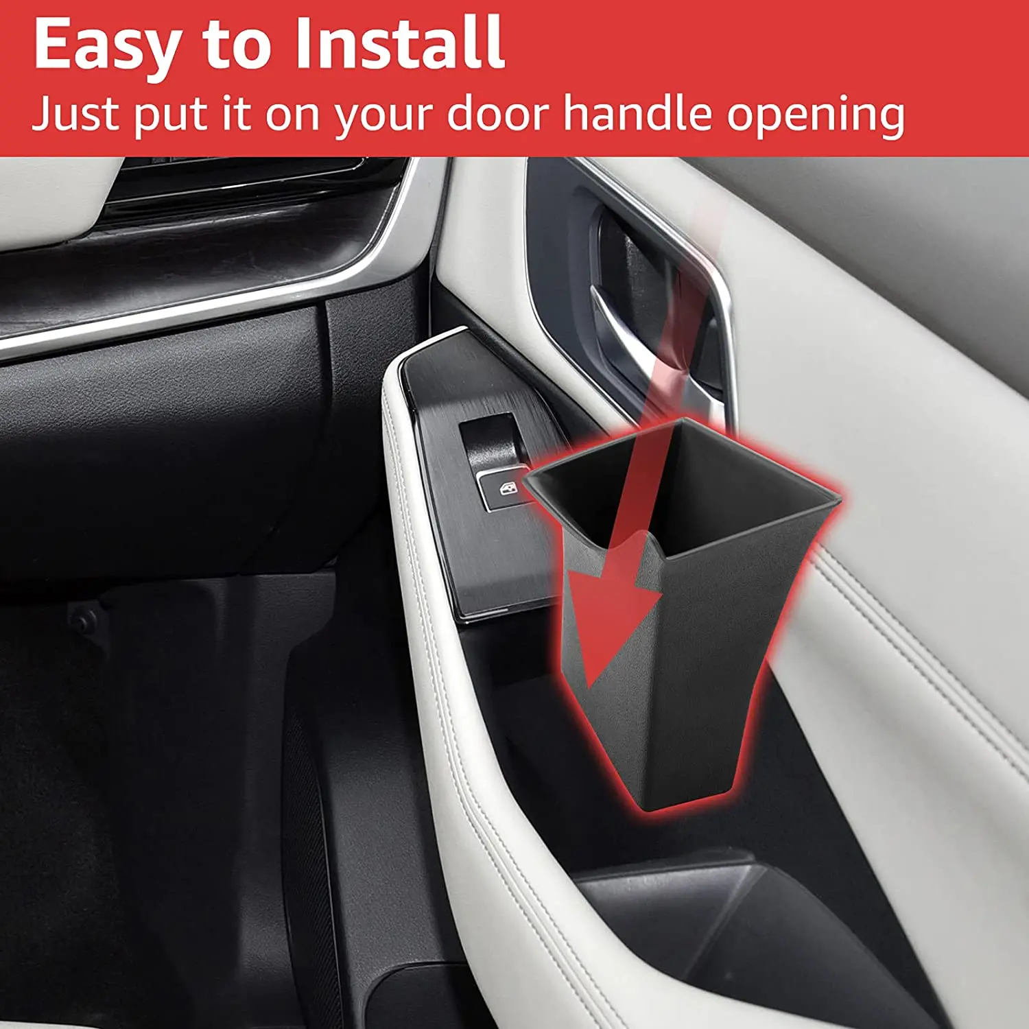 Door Side Storage Box Handle Pocket for 2021 Nissan Rogue Organizer Storage Cup Insert Tray Accessories