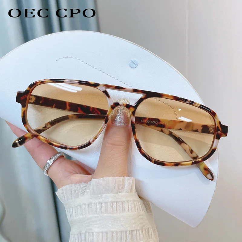 

OEC CPO New in Square Sunglasses for Men Women 2025 Fashion Brand Sun Glasses Female Candy Color UV400 Shades Eyewear Goggles