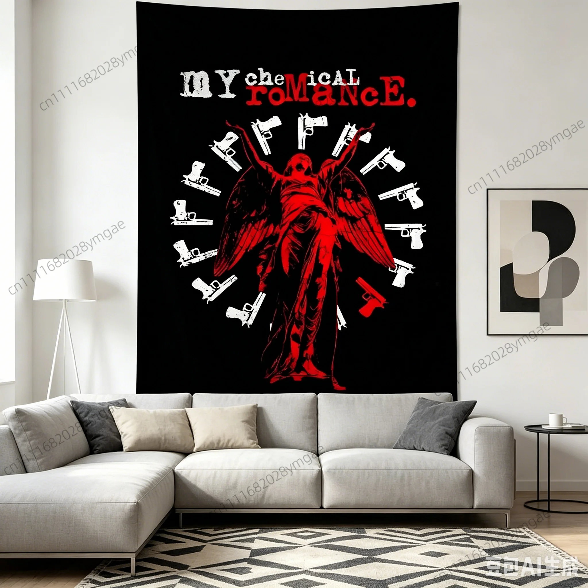 Unique Poster Tapestry My Chemical Romance Flags Wall Hanging Tapestries Aesthetic Bedroom Background Cloth Fan Banner Home Deco