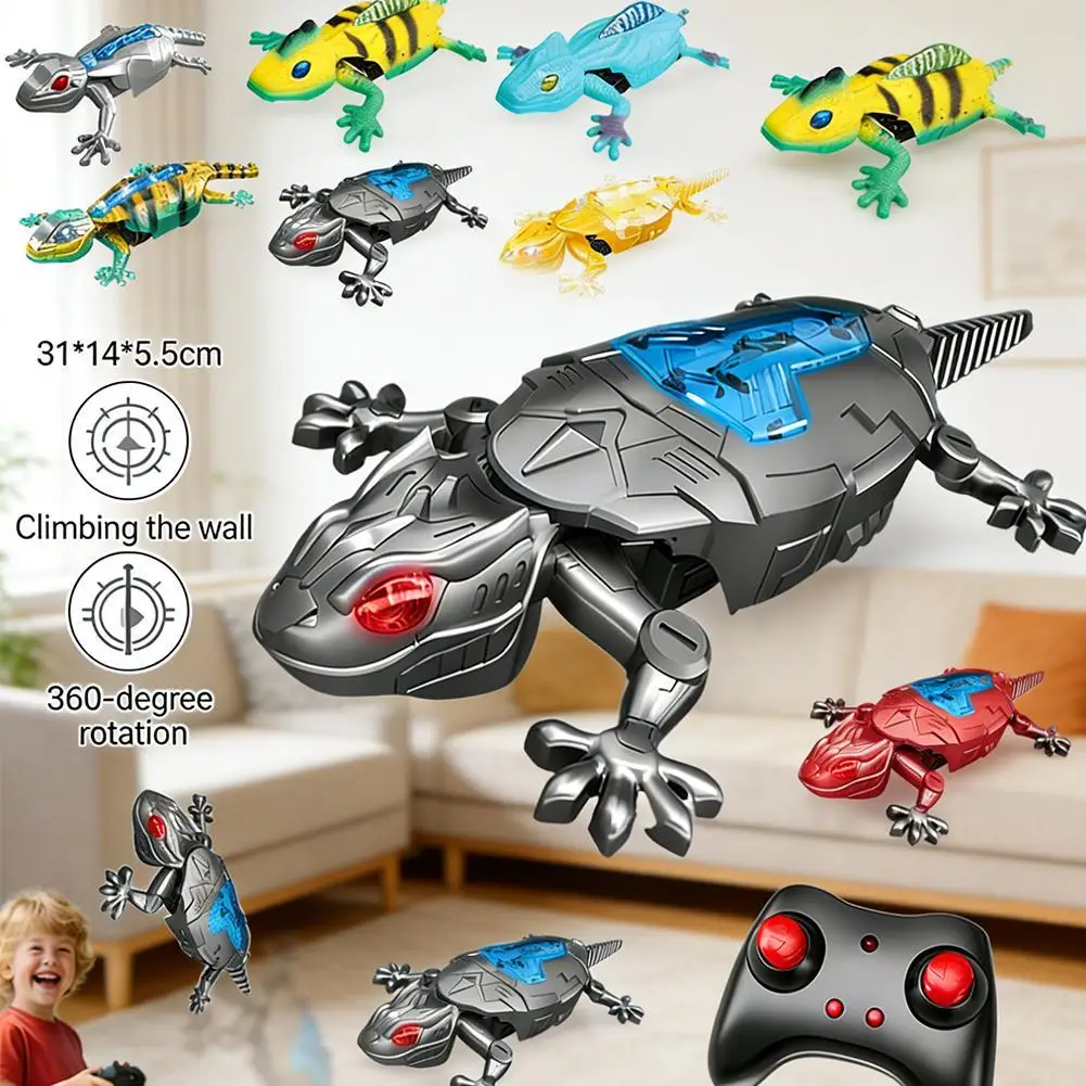 

Gravity-Defying Wall Climbing Action Lizard Wall-climbing Toy Innovative Remote Control Lizard Car Boys Girls Sensory Game