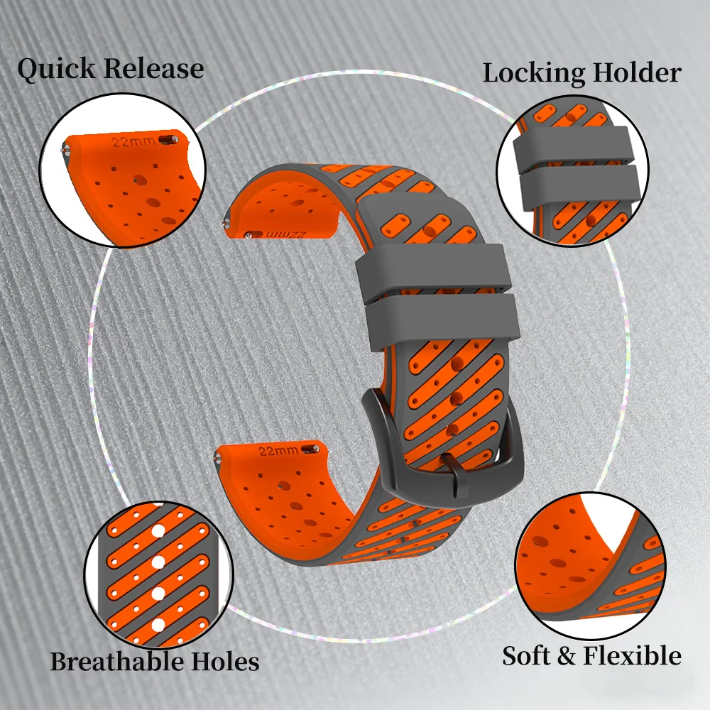 22 مللي متر حزام ساعة سيليكون لساعة سامسونج جالاكسي 3 45 مللي متر حزام معصمه لساعة جالاكسي 46 مللي متر جير S3 الحدود سوار كلاسيكي #4