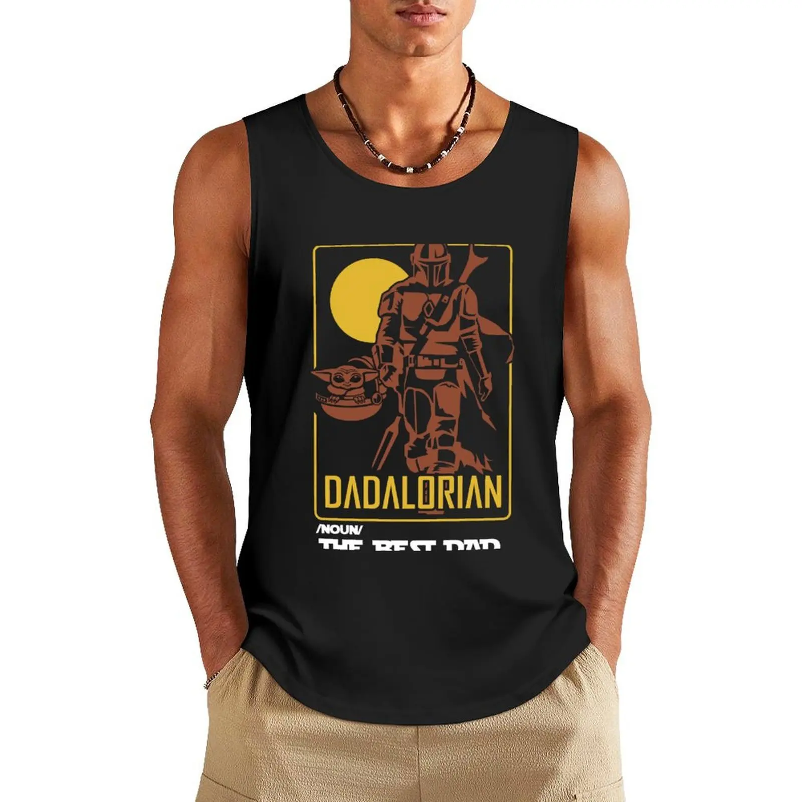 

The Dadalorian The Best Dad In The Galaxy Funny Father's Day Gift Tank Top gym clothes men t-shirts for men