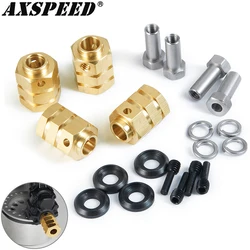 AXSPEED 4PCS 12mm Wheel Hex Adapter Heavy Duty Brass 5/8/9/10/11/12/15/20mm for 1/10 TRX4 TRX6 RC Crawler Car Parts