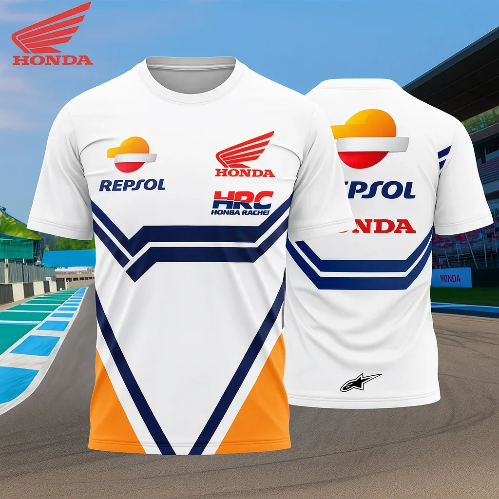 

Men's Summer Honda Short Sleeve T-Shirt Sporty Functional Quick-Dry Jersey Sports Motorcycle Racing Car Brand​