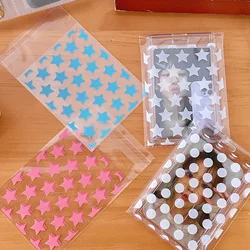 50pcs/bag Stars Prints Self Sealing OPP Bag For Stars Photos Storage Organizer Mini Cards Bag Holder Transparent Pocket