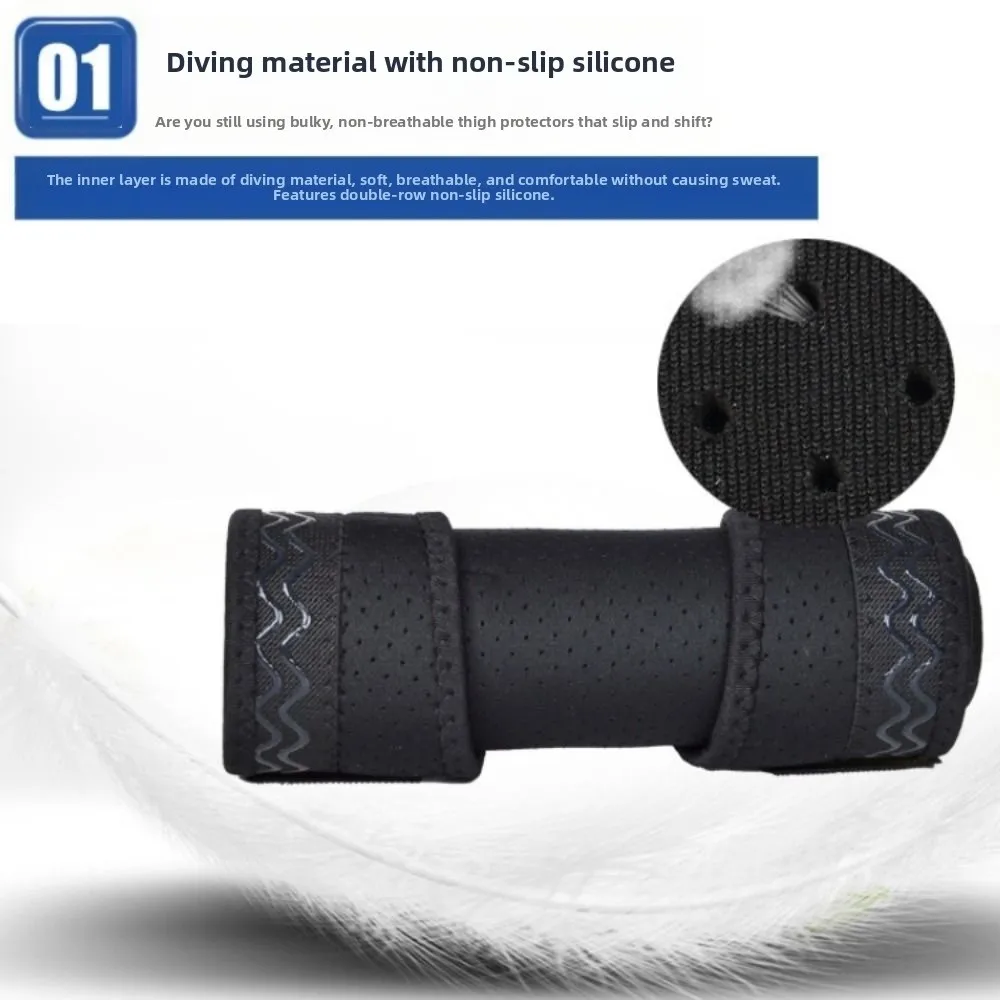 Thigh Sleeves Adjustable Leg Guards Compression Breathable Thigh Support Nylon Elastic Upper Leg Sleeves Sports