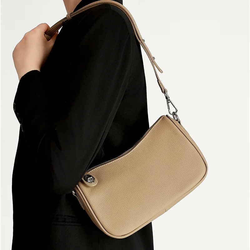 

Women's Genuine Leather Crossbody Bag Soft Real Cowhide Shoulder Bag Fashion Hobo Underarm Bag Casual Daily Commute Handbag