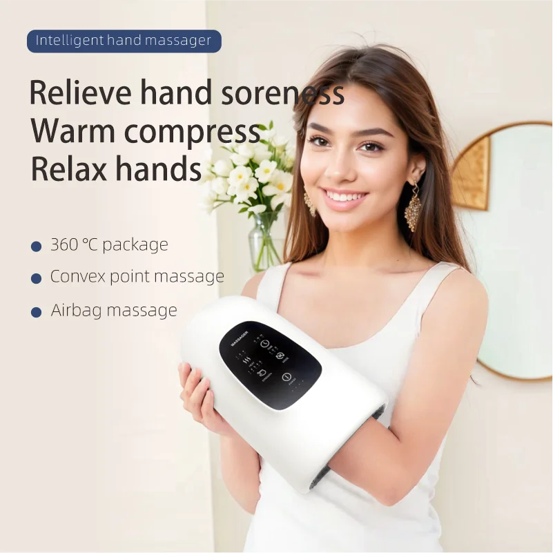 

Electric Hand Massager With Air Compression Heating Palm Finger Massage For Arthritis Finger Numbness Wrist Relax Hand Care