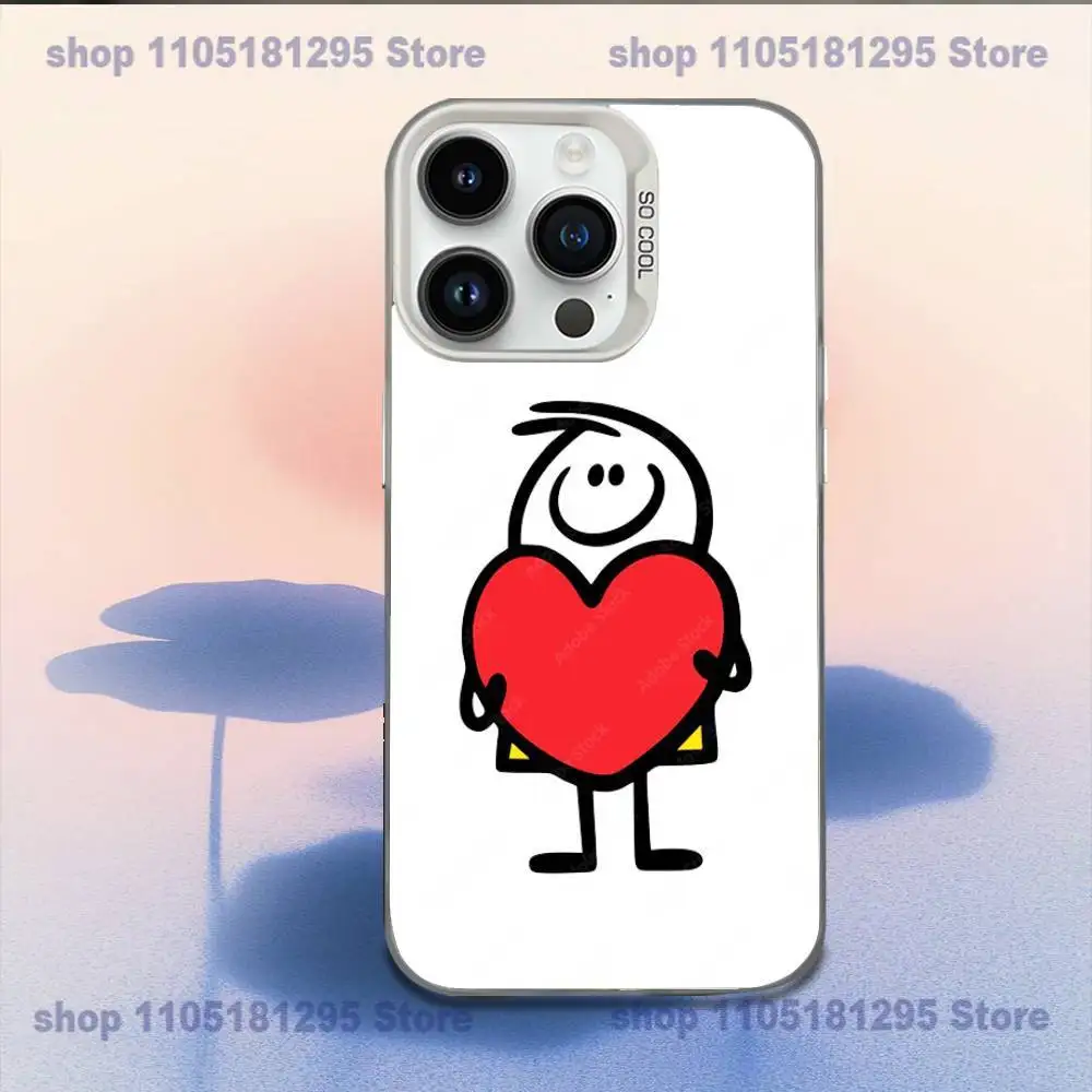 Cartoon Stickman Matchman Phone Case For iPhone 17,16,15,14,13,12,11,Mini,Pro,E,MAX White Candy Matte Shockproof Cover
