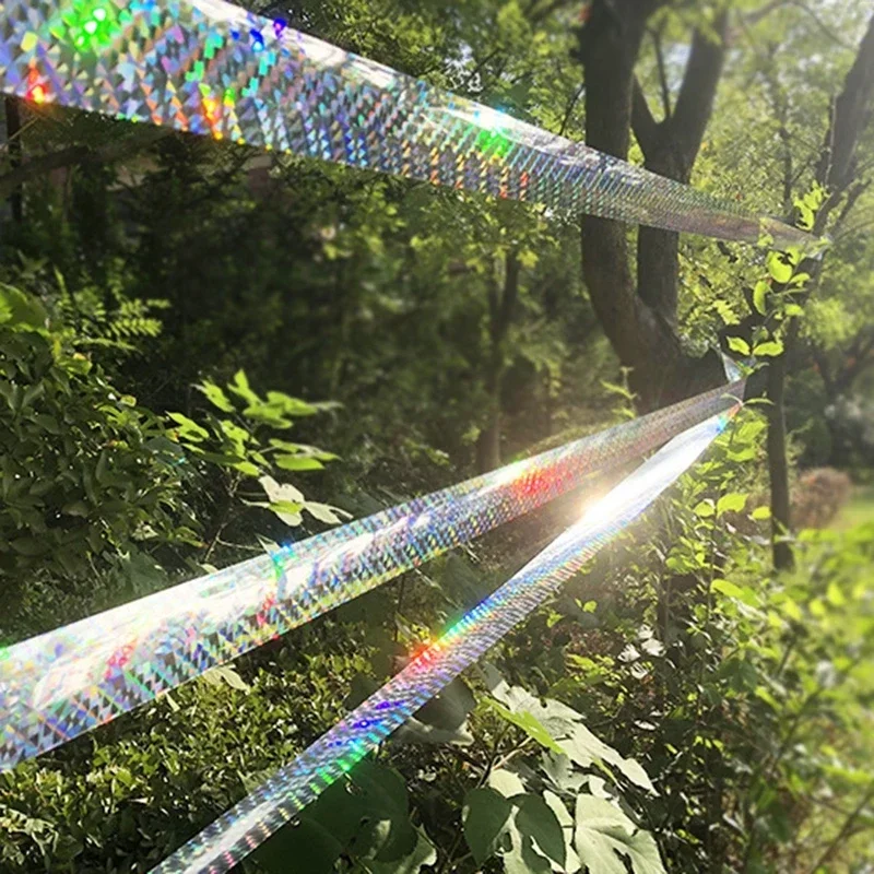 50/80 متر مكافحة الطيور حمامة طارد الشريط الطيور تخويف الشريط وامض عاكس الشريط على الوجهين الطيور مبيد الحشرات مكافحة الآفات الشريط