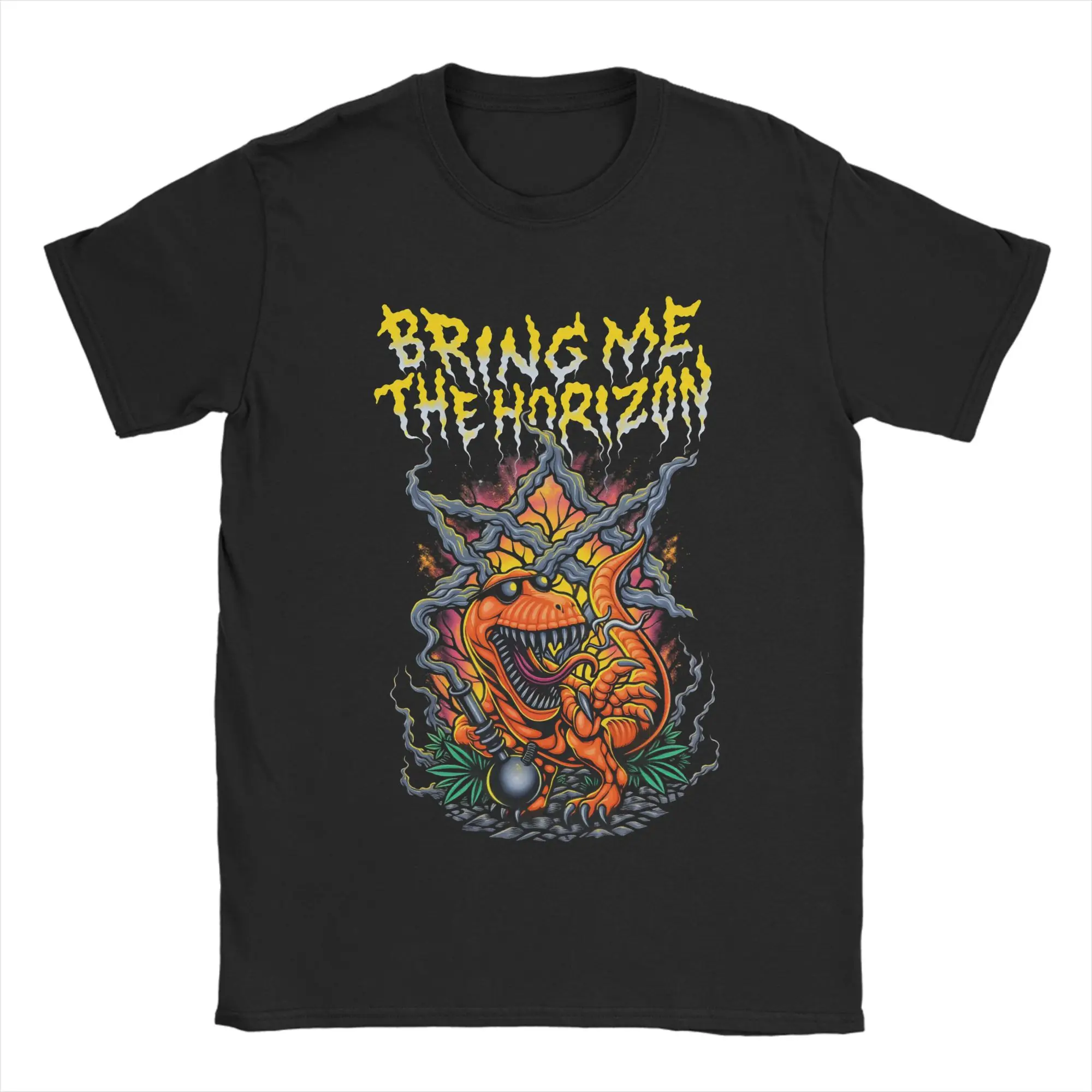 Camiseta BMTH Bring Me The Horizon Metalcore para hombre, ropa de algodón, camiseta Vintage de manga corta con cuello redondo, camisetas de talla grande
