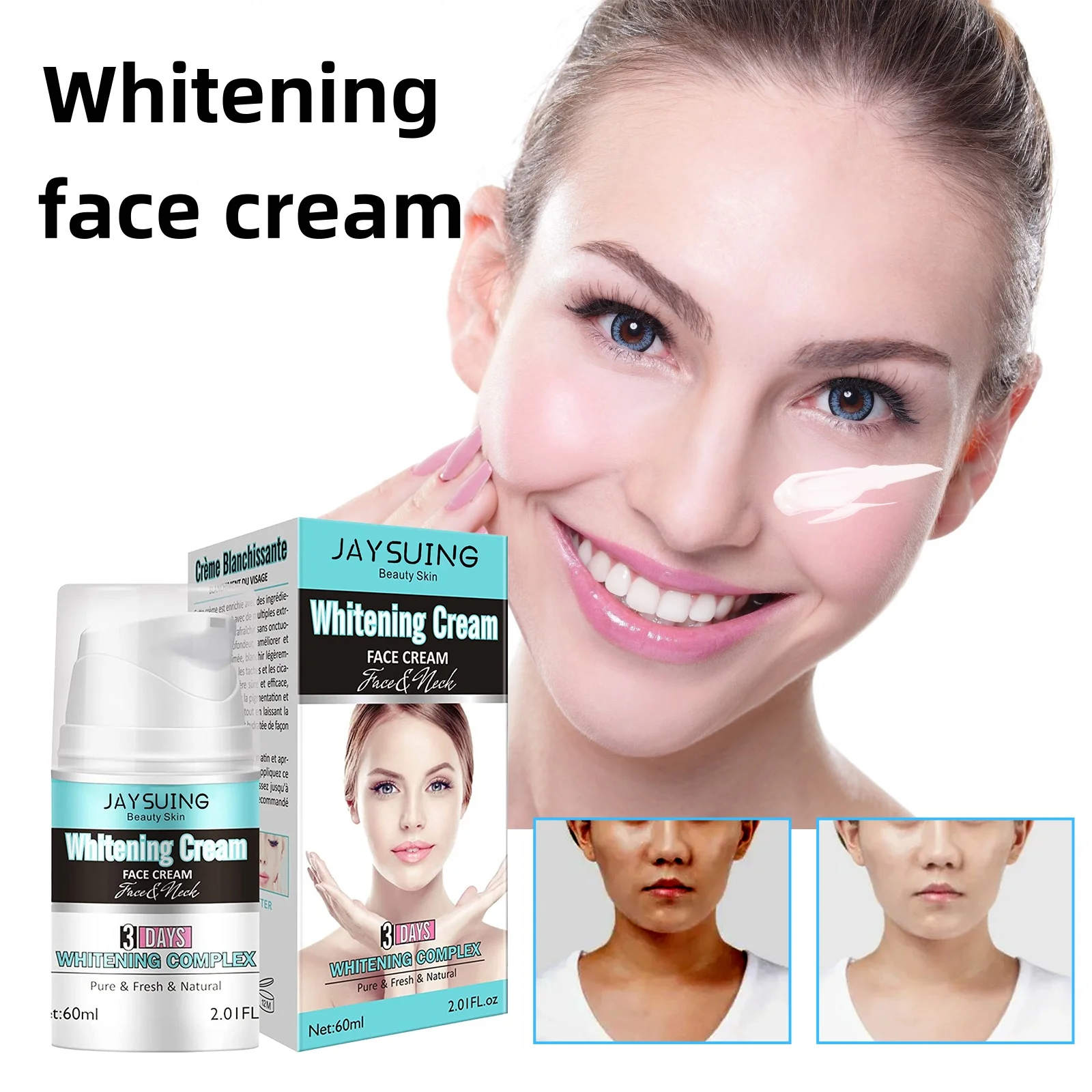 60ml Skin brightening face cream lightens melanin, improves dull skin, tightens and brightens face and body moisturizing cream