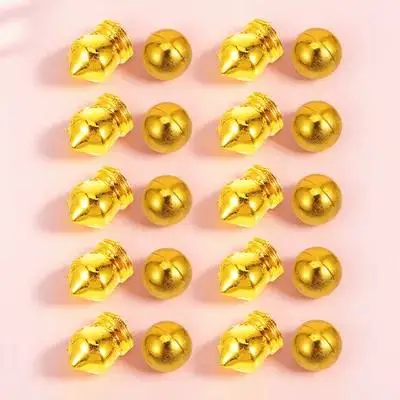 

20Pcs Gold Flagpole Toppers Pennants Ornaments Durable Elegant Easy Install Indoor Outdoor Decor Flagpole Finial Ball Topper