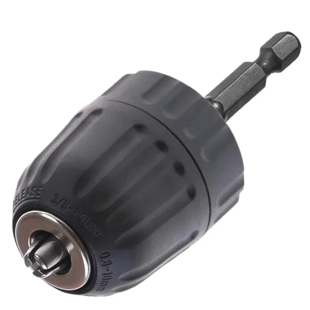 Adapter do wiertarki bezkluczykowej, gwint 3/8 - 24UNF, szybkozłączka, trzpień sześciokątny 1/4 cala