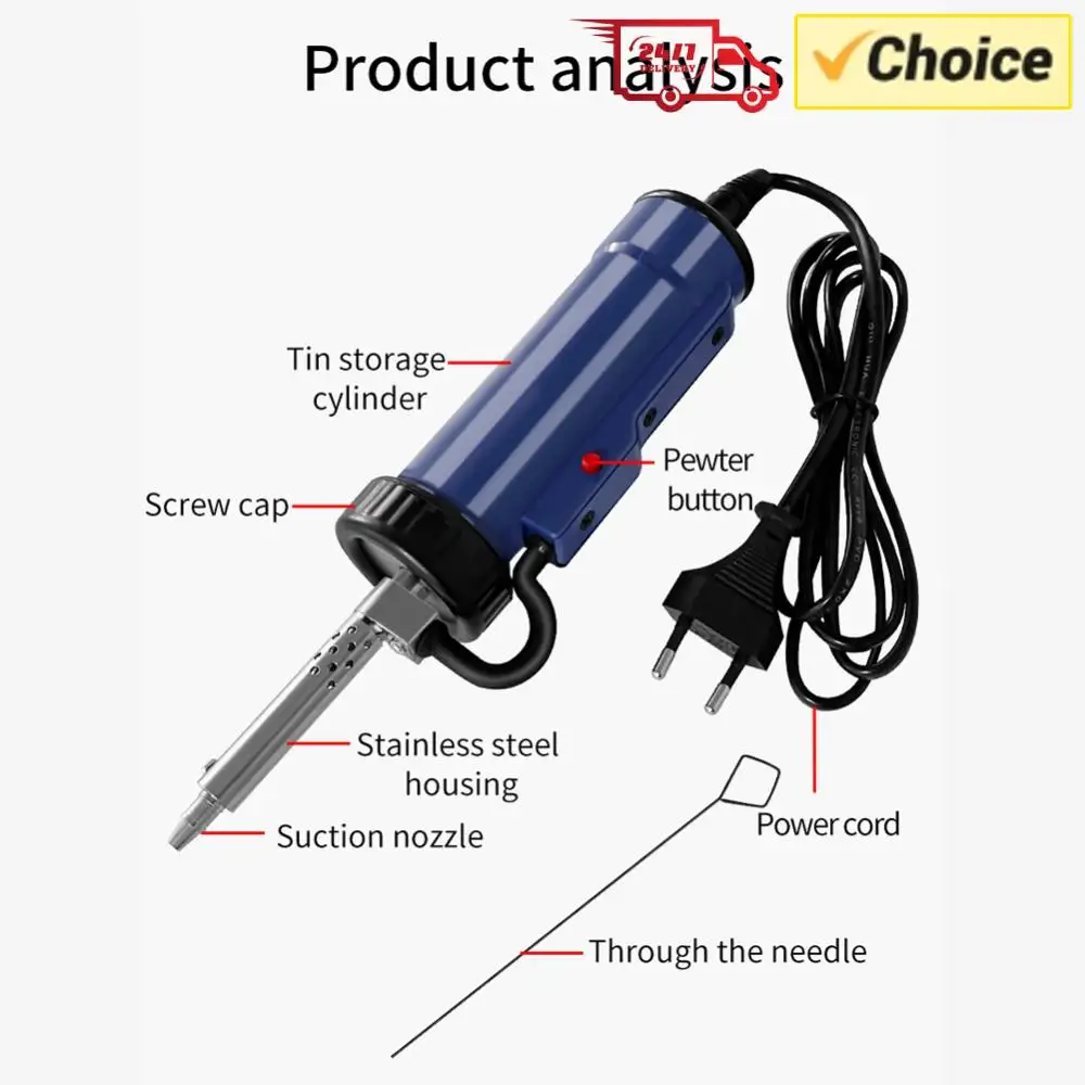 

BBT-580 Automatic Vacuum Desoldering Pump AC 110V/220V Automatic Desoldering Machine 30W Portable for Tin Removal and Soldering