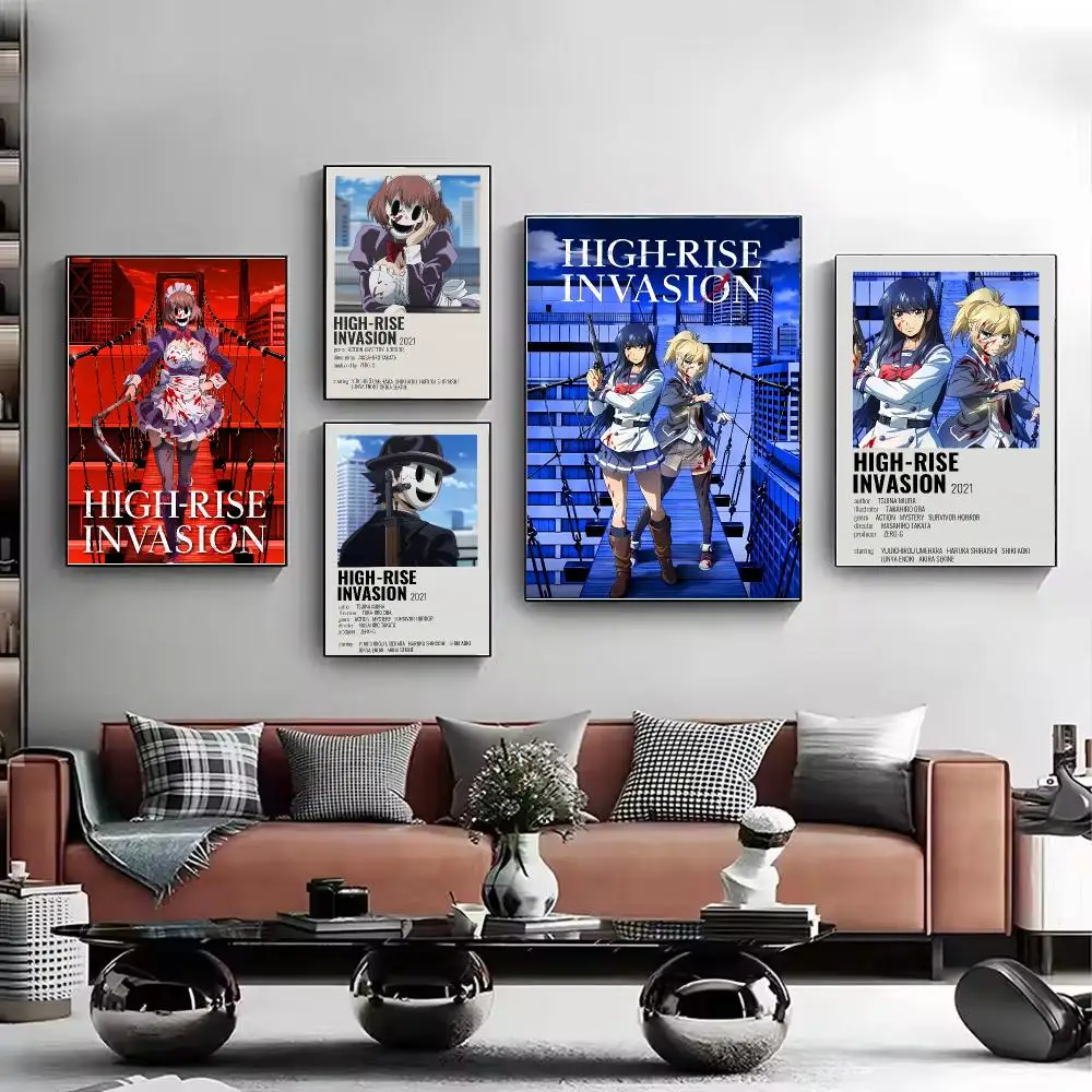 Anime High-Rise Invasion Poster HD Wall Art Aesthetic Home Decor for Living Room Bedroom Café Office Stylish Gift