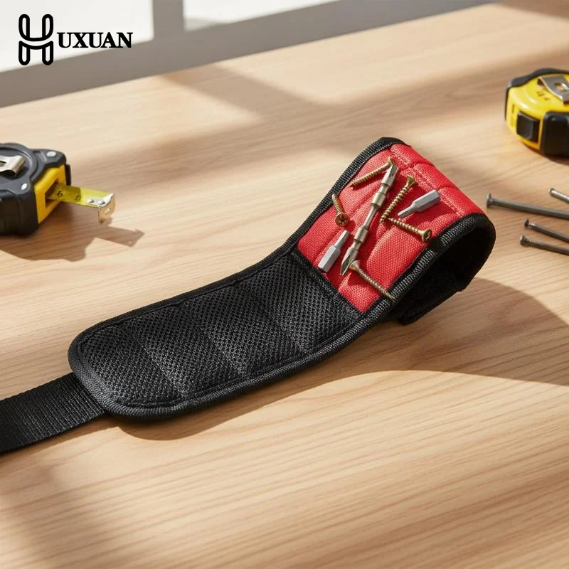 Magnetic Wristband Portable Tool Bag Electrician Adjustable Wristband For Holding Screws,Nails,Drilling Bits,Wrist Tool Holder