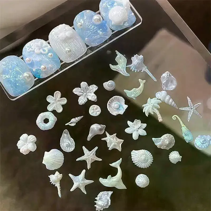 Summer Sea Shell Theme Solft Silicone Mold For 3D Carving Nail Art Mold Manicure Salon DIY Resin Craft Making Mold