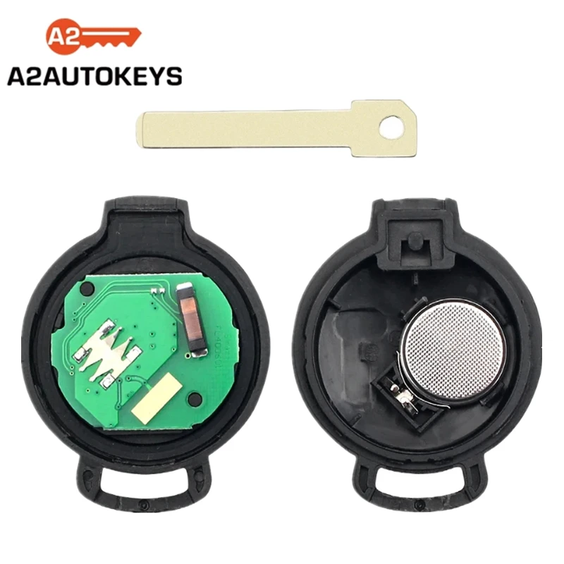 A2AUTOKEYS For Mercedes Benz Smart Fortwo 451 2005 -2015 3/4 Buttons 433MHZ 46 Chip Car AUTO Smart Remote Control Key